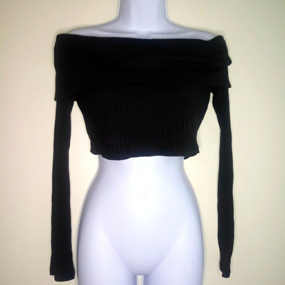 Forever 21 off the shoulder long sleeve crop top - Picture 10 of 11